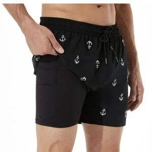 BRISIR Trunks Quick Dry 5 Inch Stretch With Compression
Liner Zipper Pocket